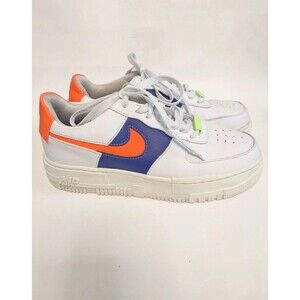 Nike Air Force 1 Fontanka Sneakers Womens 10.5 White Orange Blue DM8340-100